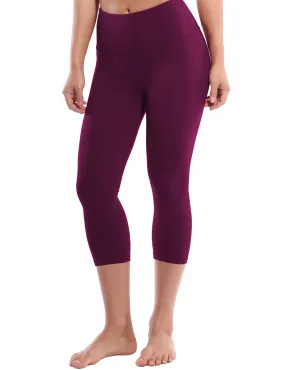 19 High Waist Crop Tight Capris grapevine_yogastudio