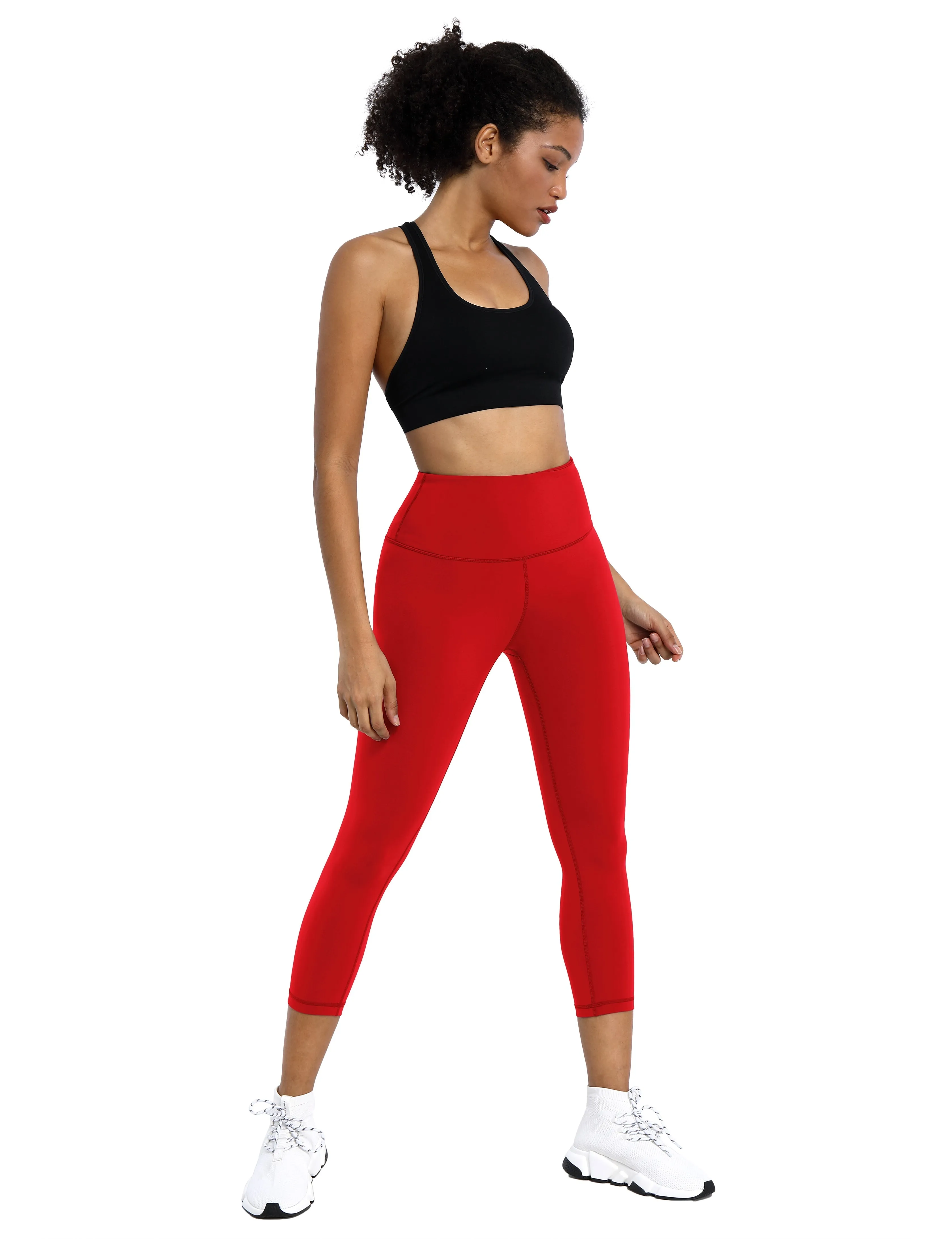 19 High Waist Crop Tight Capris scarlet_yogastudio