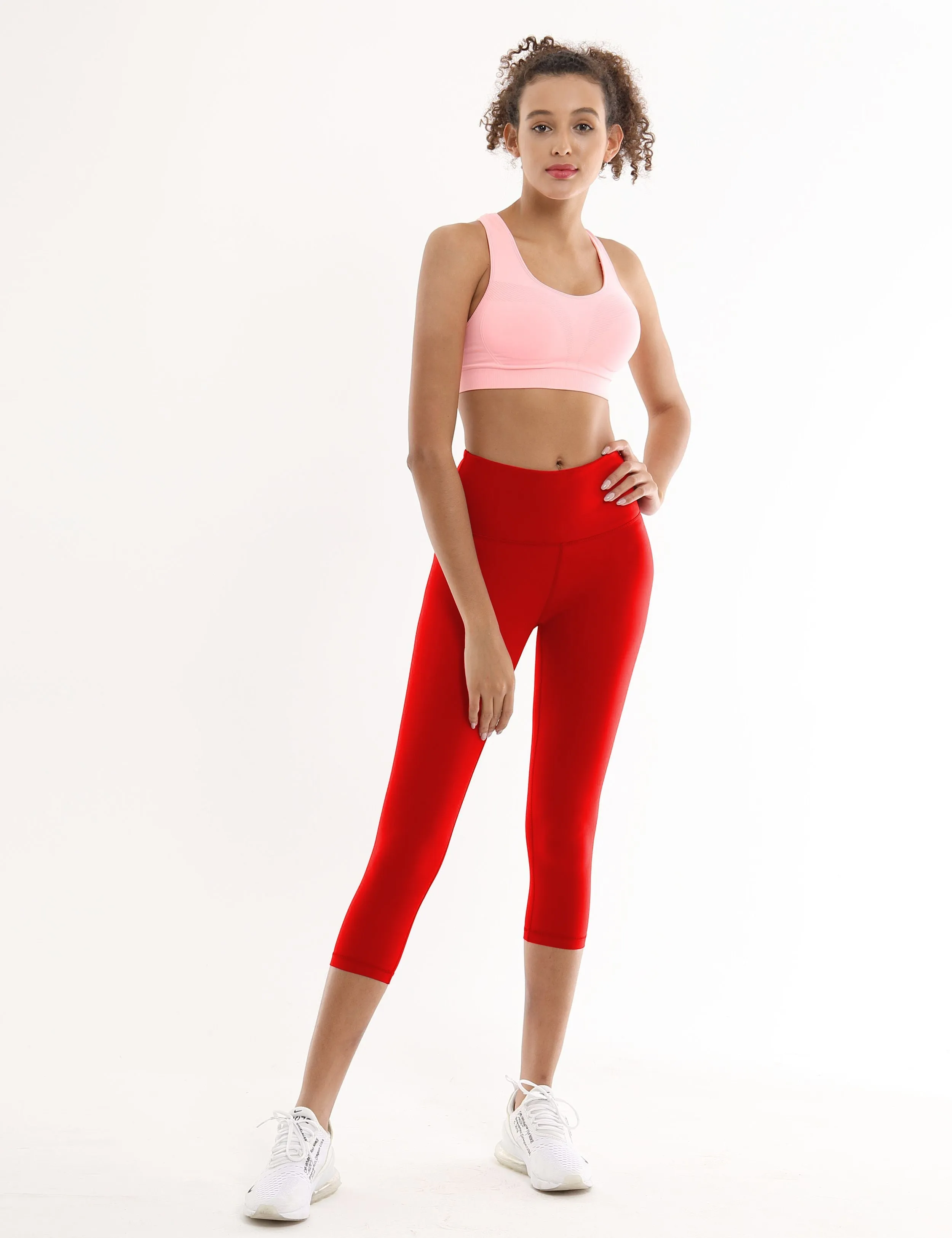 19 High Waist Crop Tight Capris scarlet_yogastudio