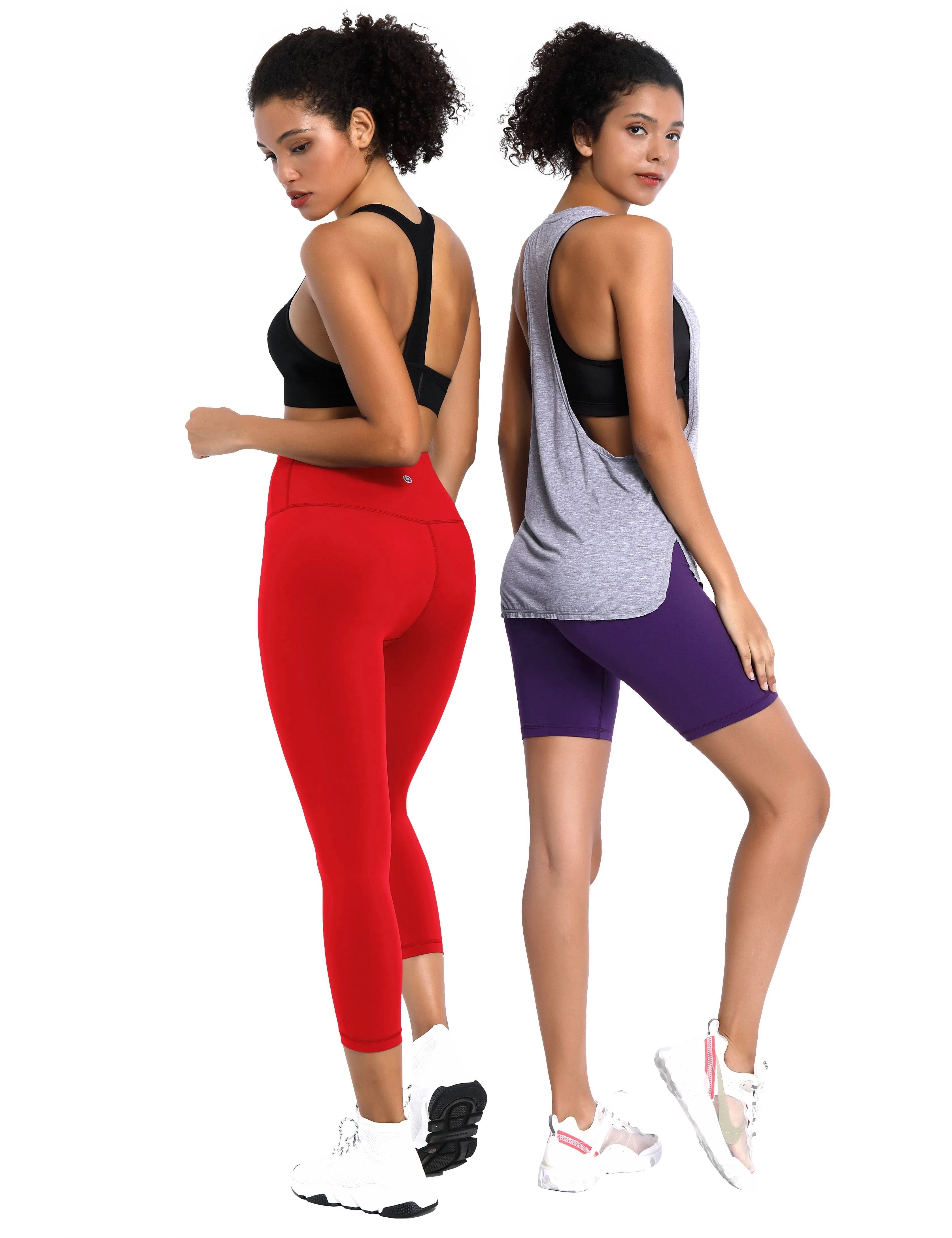 19 High Waist Crop Tight Capris scarlet_yogastudio