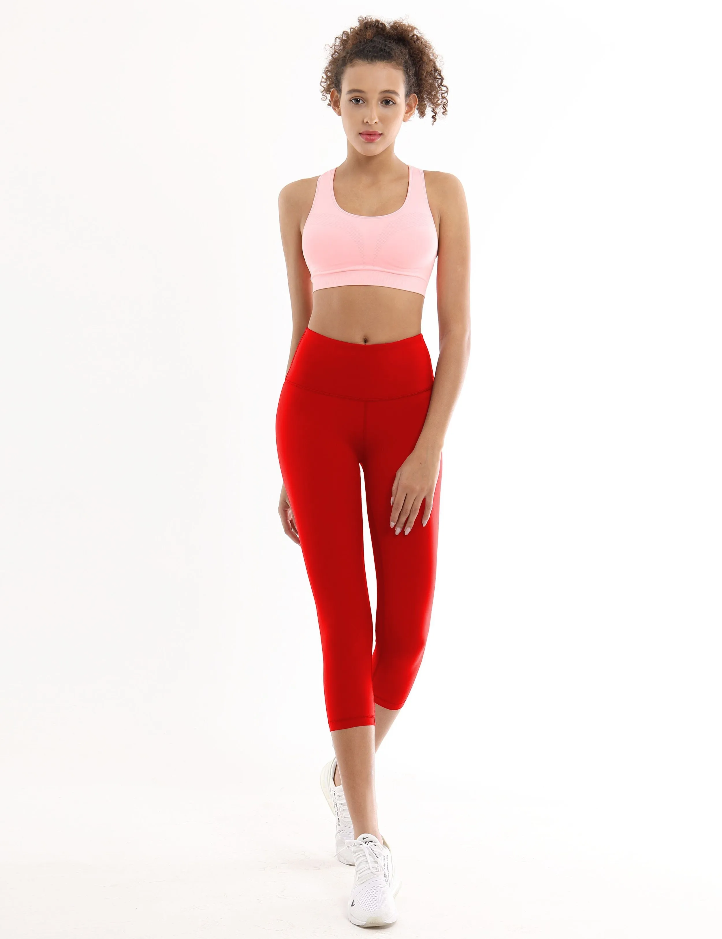 19 High Waist Crop Tight Capris scarlet_yogastudio