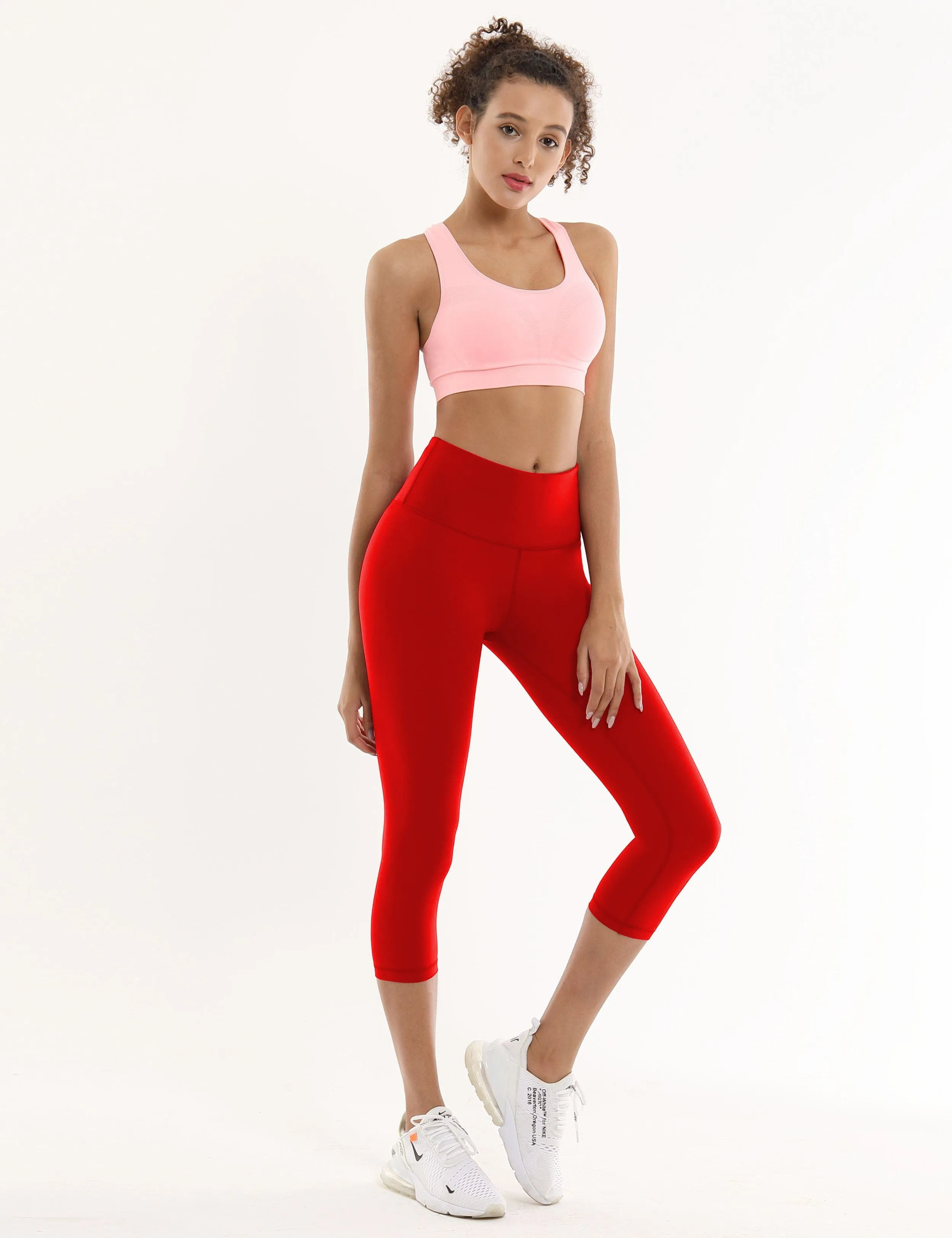 19 High Waist Crop Tight Capris scarlet_yogastudio