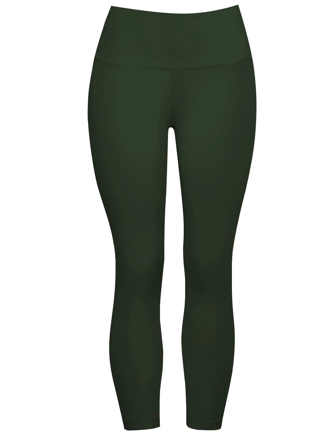 22" High Waist Crop Tight Capris olivegray