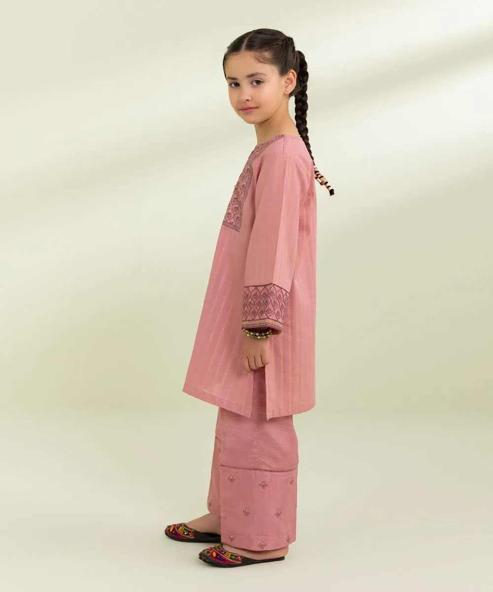 2 Piece - Embroidered Jacquard Suit