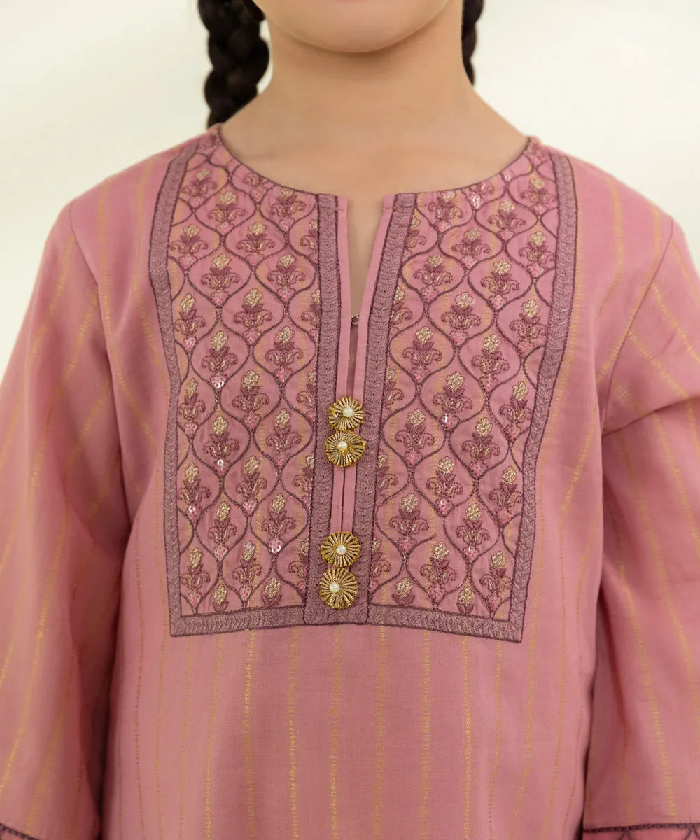 2 Piece - Embroidered Jacquard Suit