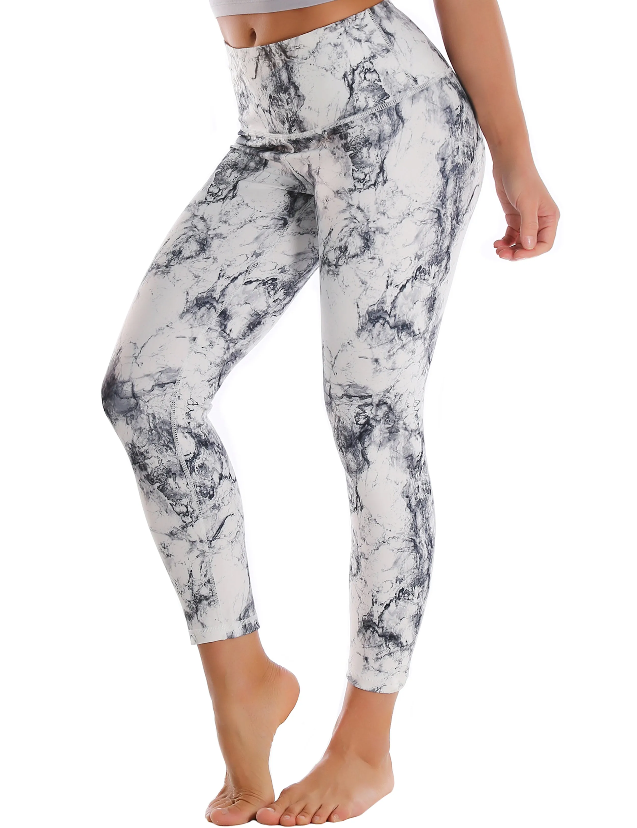 22 High Waist Crop Tight Capris arabescato_yogastudio