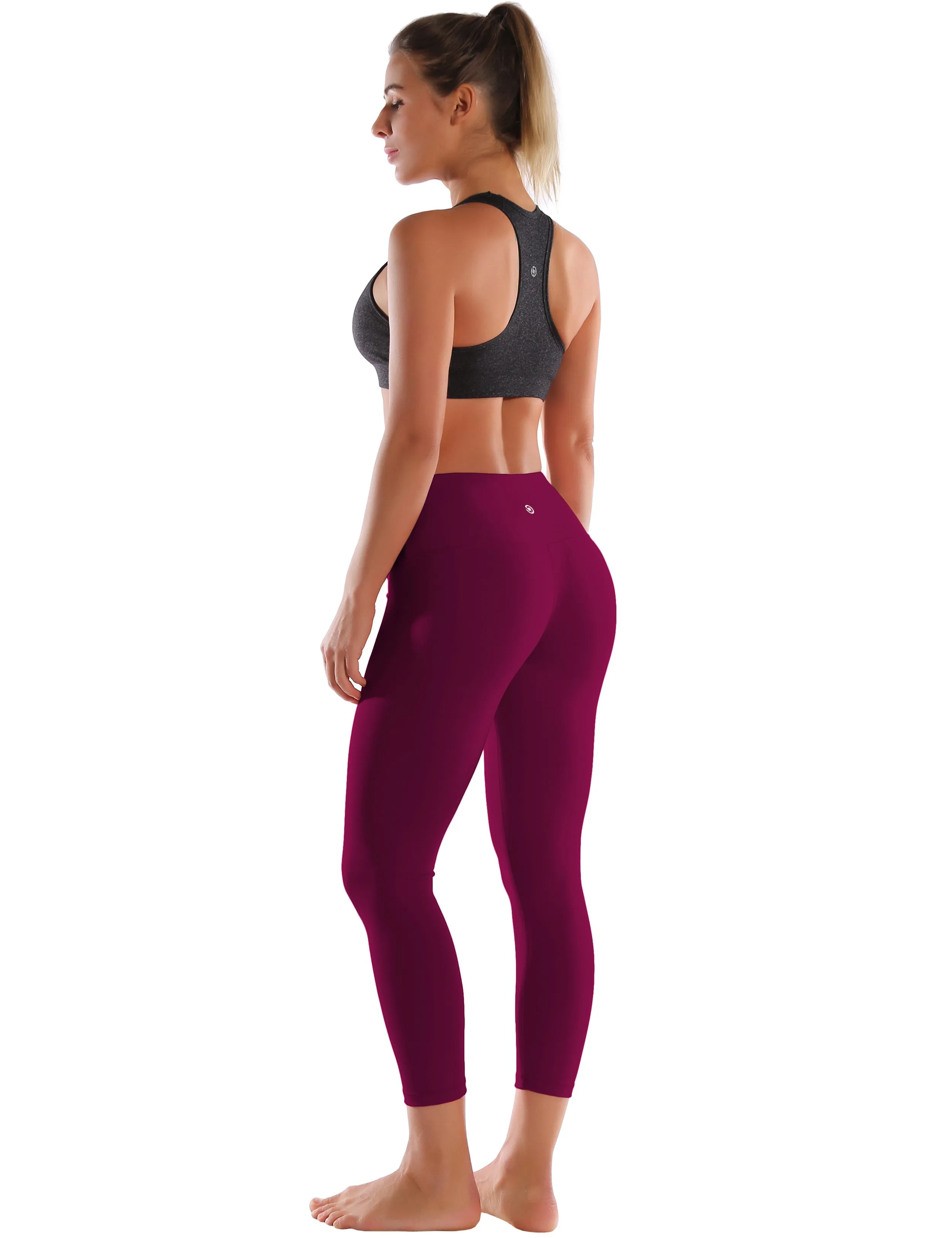 22 High Waist Crop Tight Capris grapevine_yogastudio