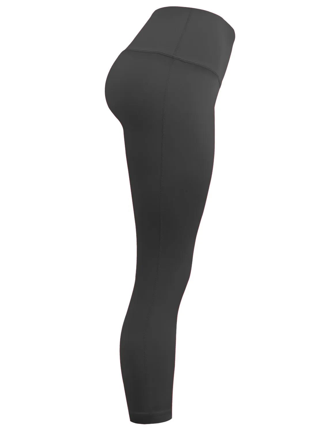 22 High Waist Crop Tight Capris shadowcharcoal_yogastudio