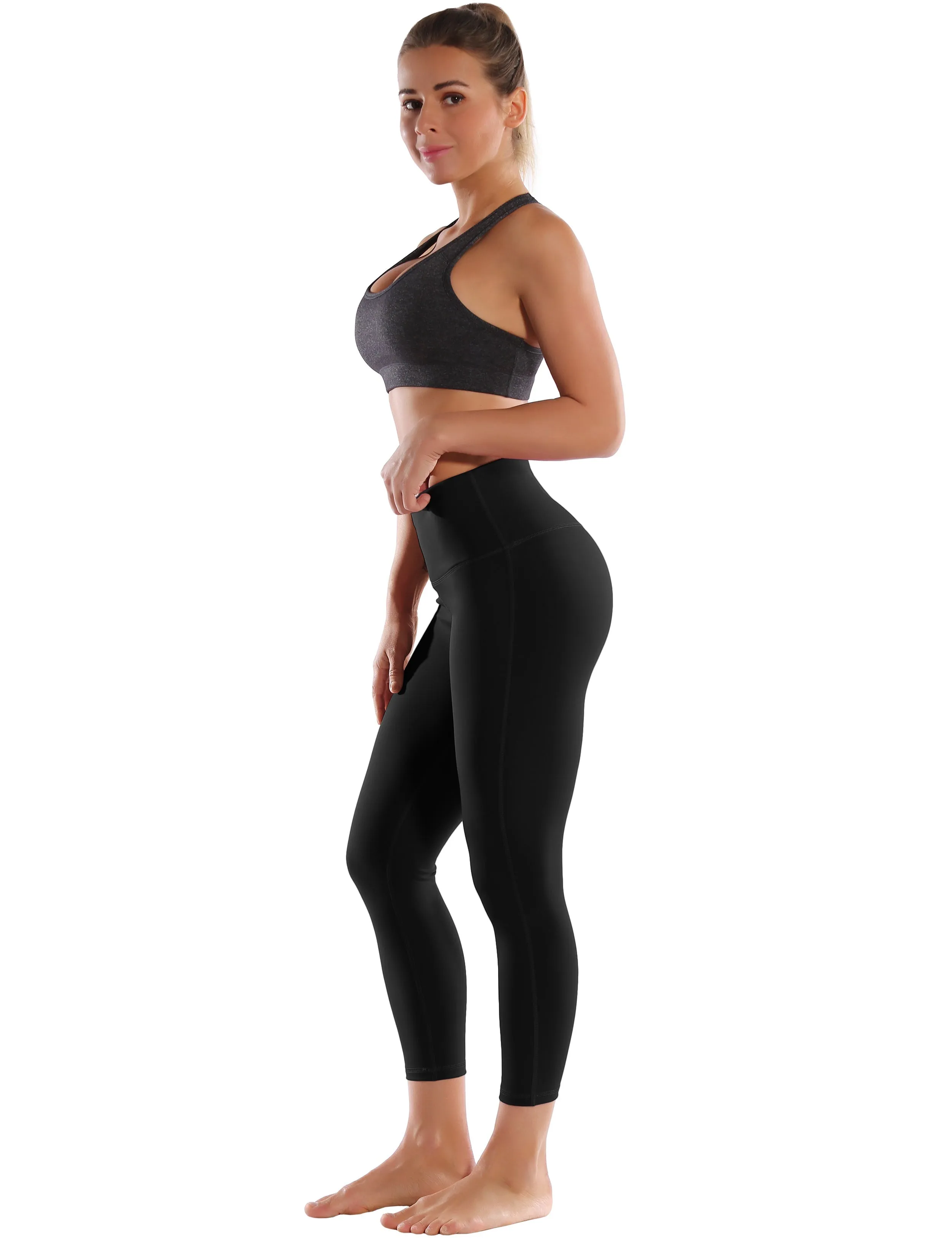 22 High Waist Side Line Capris black_yogastudio