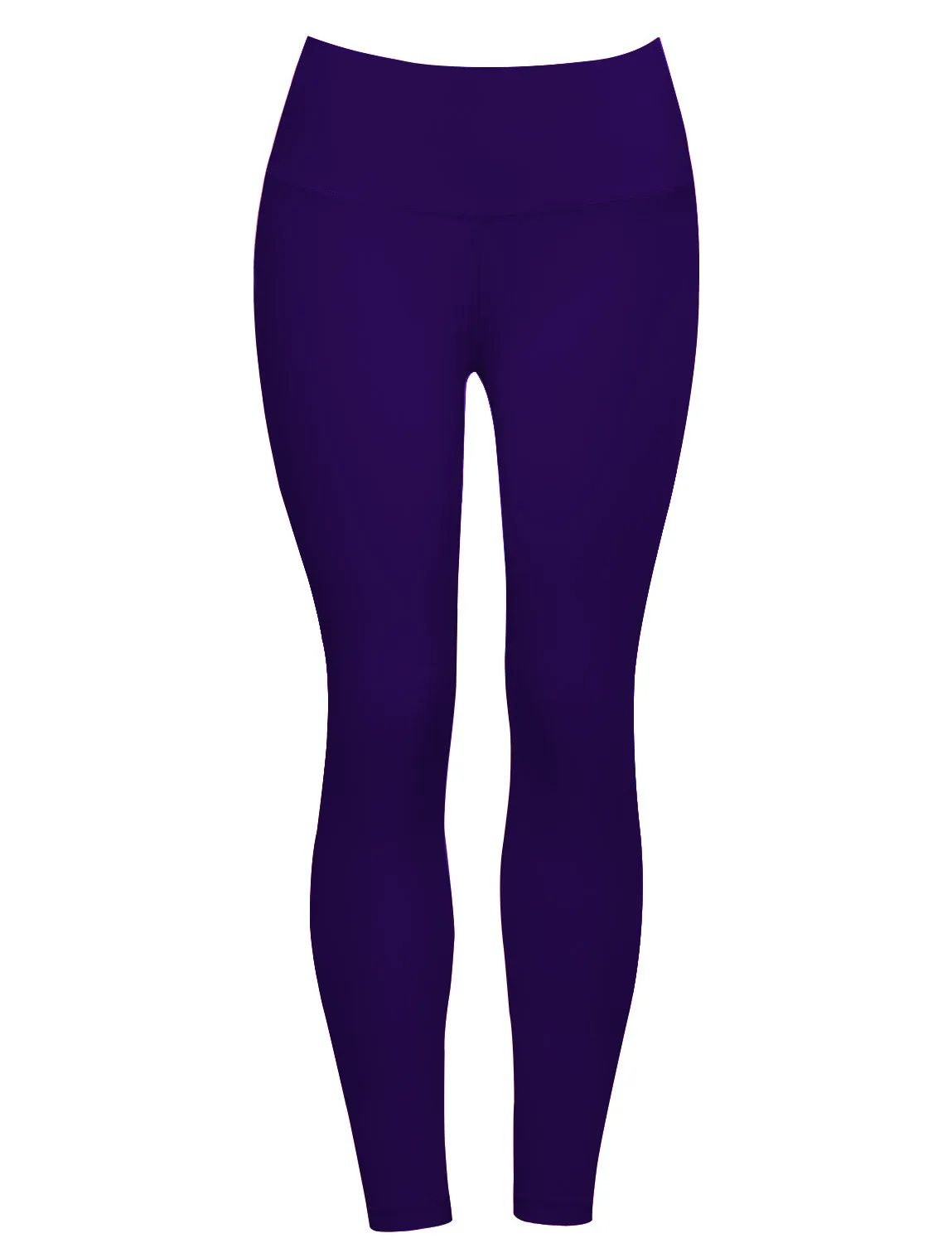 22" High Waist Crop Tight Capris darkpurple