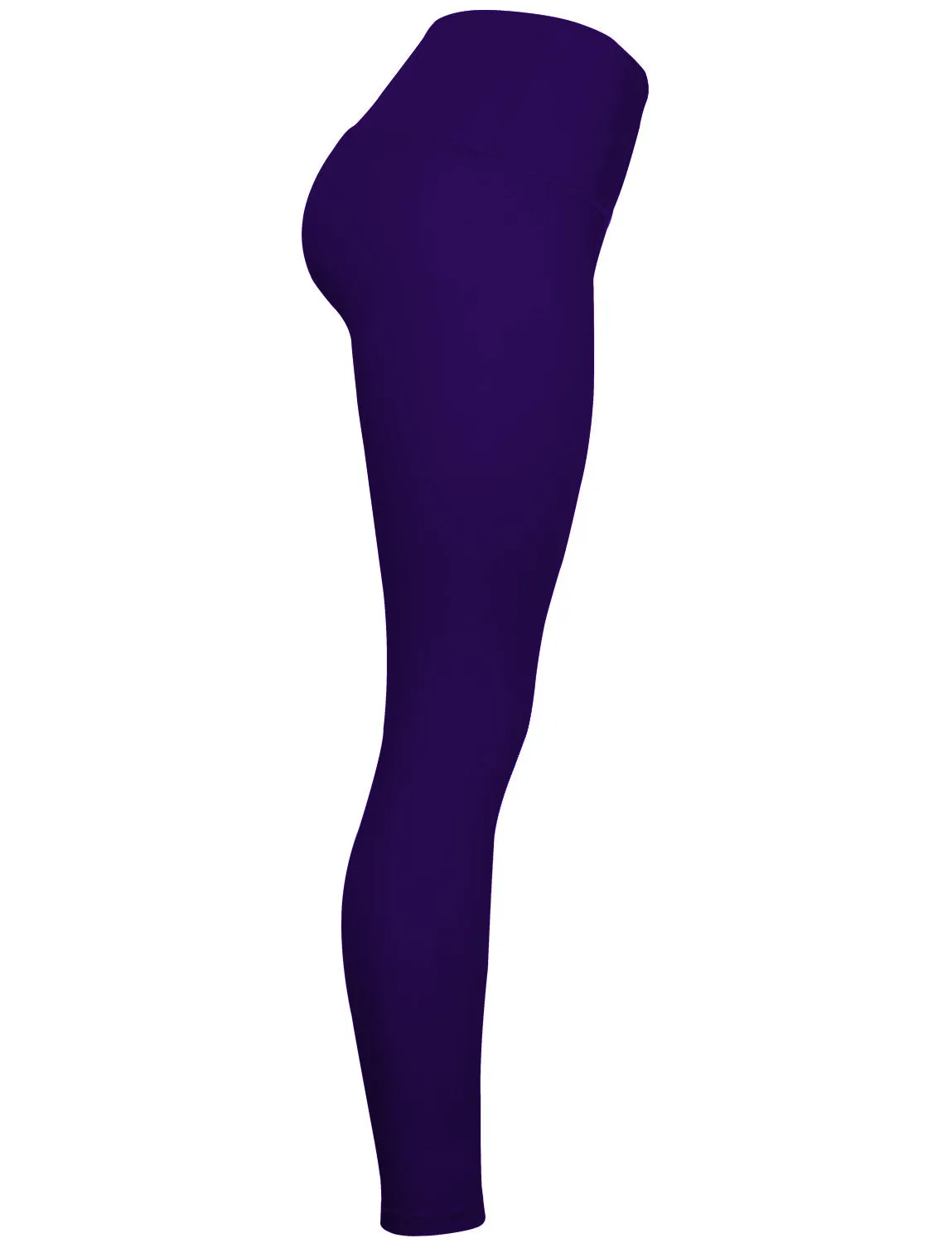 22" High Waist Crop Tight Capris darkpurple