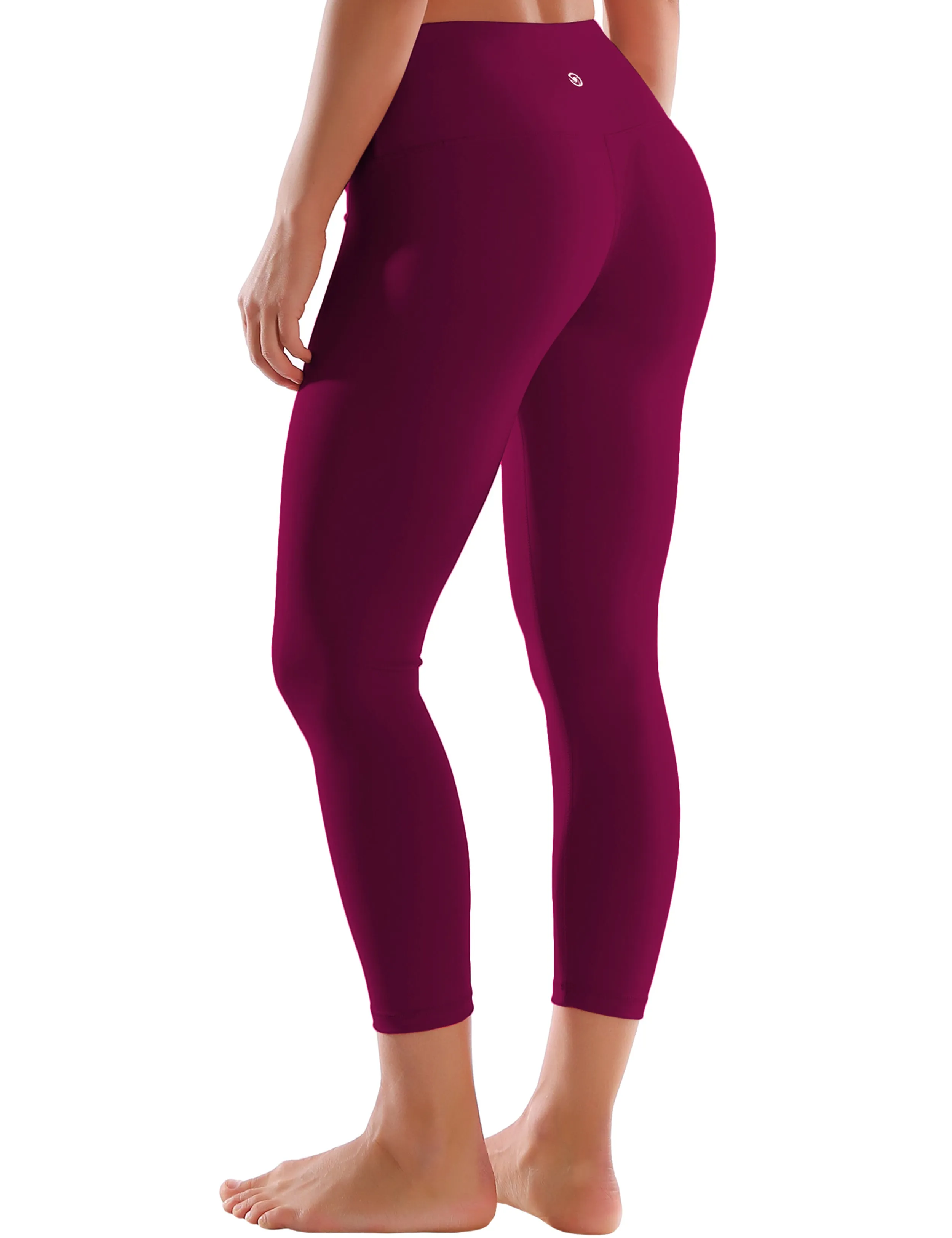 22" High Waist Crop Tight Capris grapevine