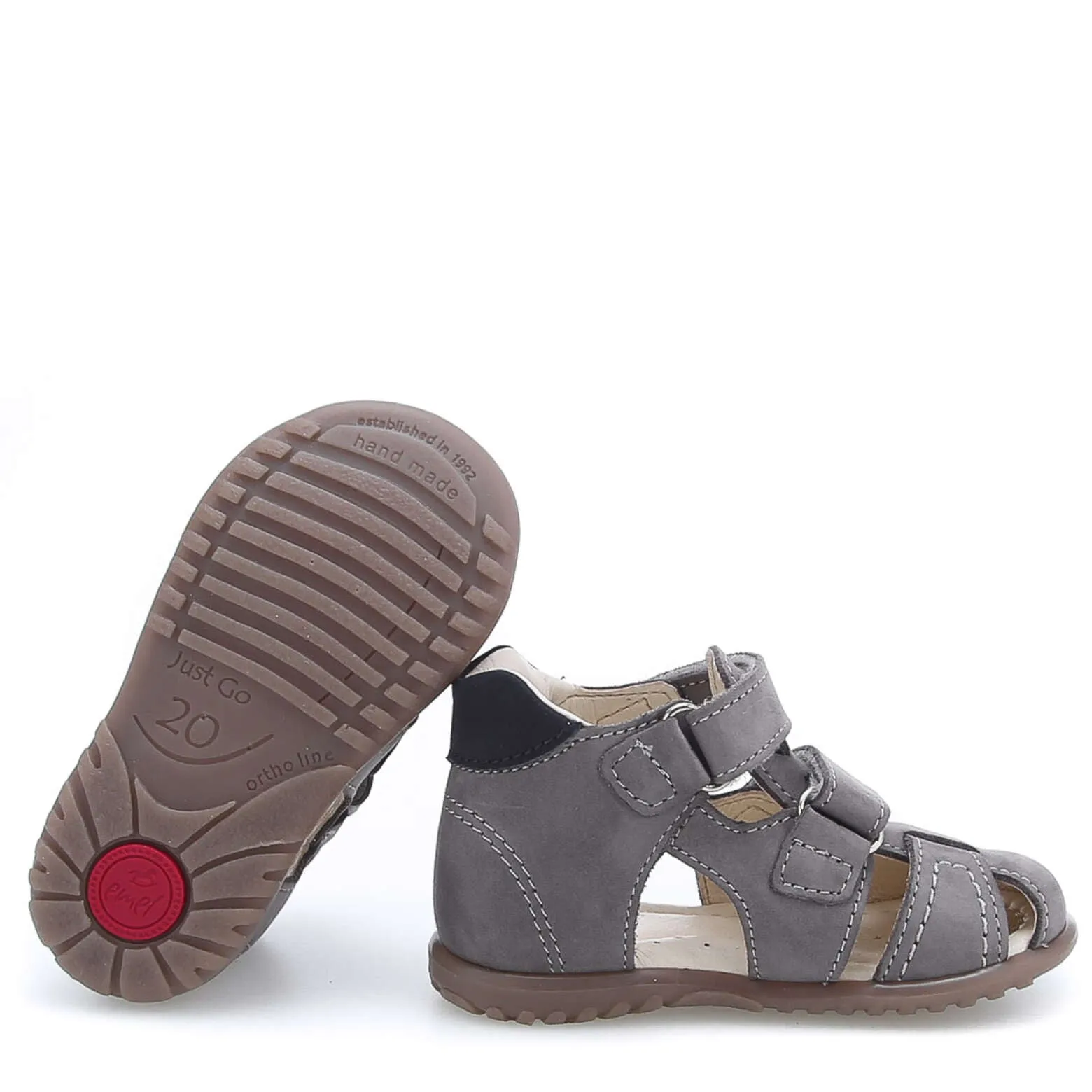 (2437-31) Emel grey closed sandals