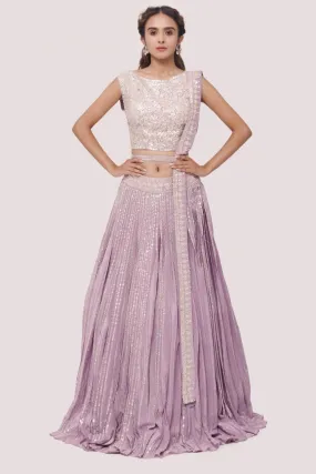 30Z298-RO Lavender Lehenga Set With Dupatta