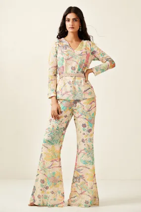 50Z852-RO Multi Color Hand Embroidered Coordinated Set