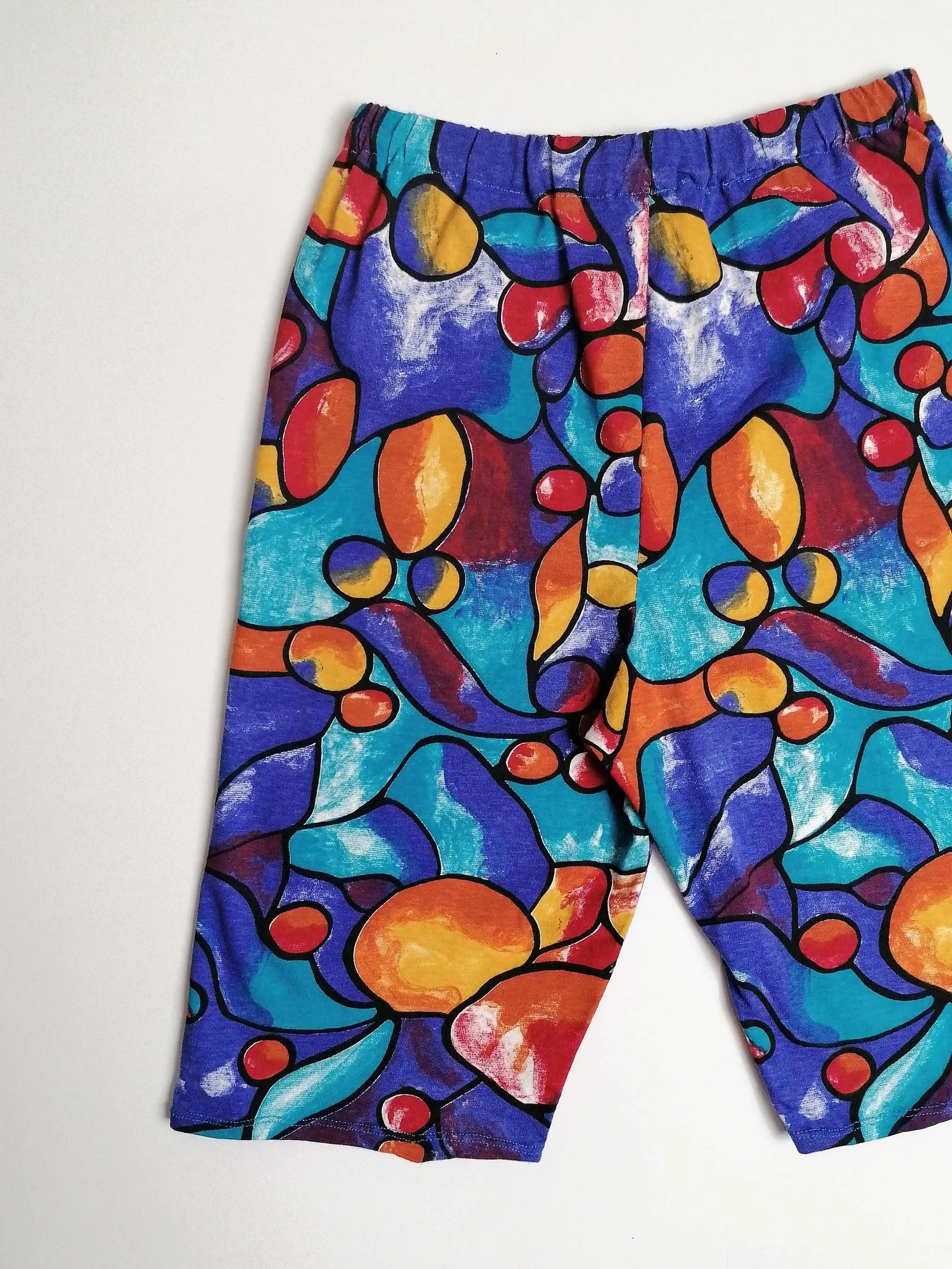 80's 90's Handmade Cotton Short Leggings ~ size XS-S