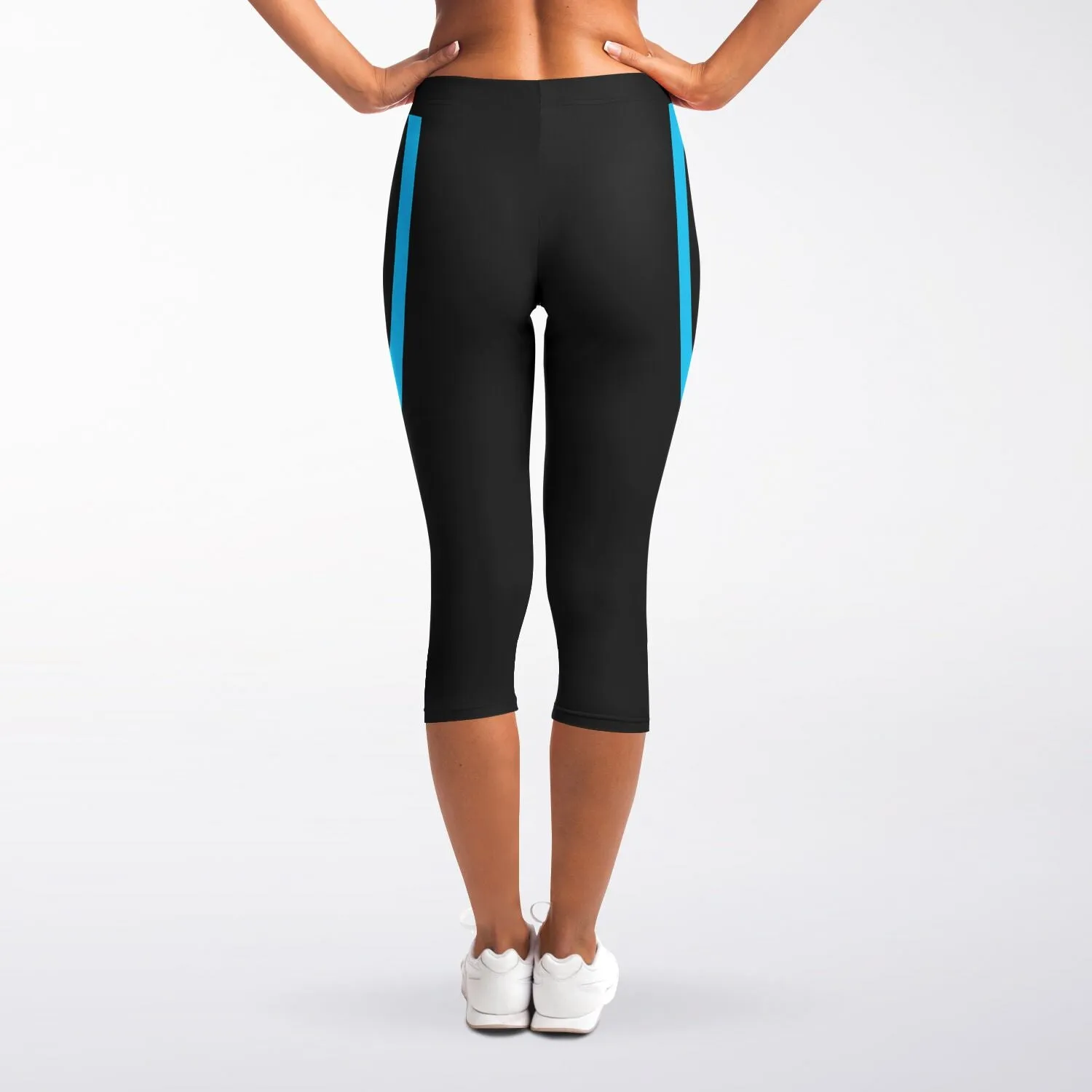 A-Team 01 Blue Designer Capri Leggings