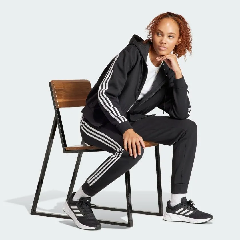 ADIDAS WOMEN'S FI 3S REG BLACK TRACKPANTS