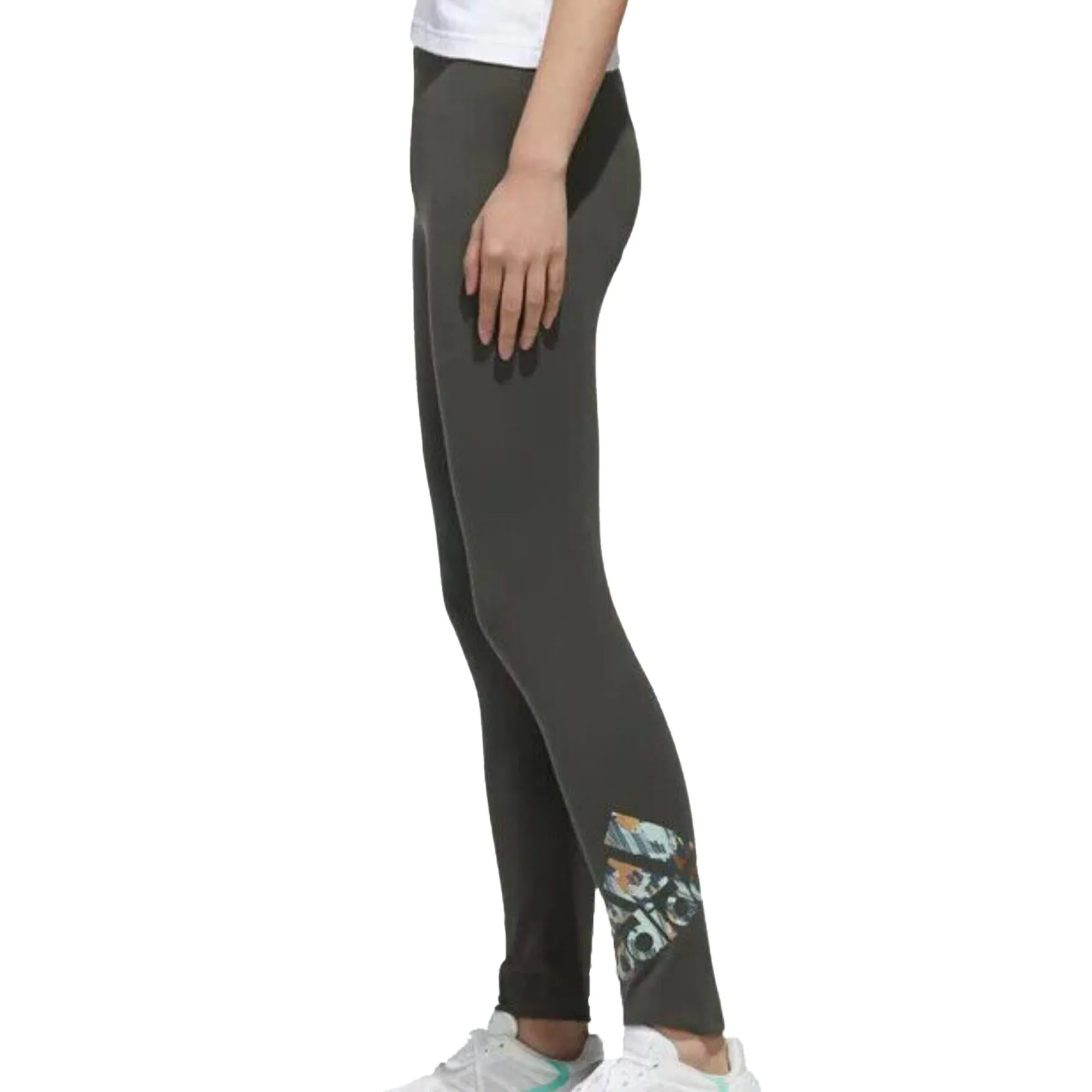 adidas Women's X Zoe Saldana Collection Cotton Leggings Legend Earth