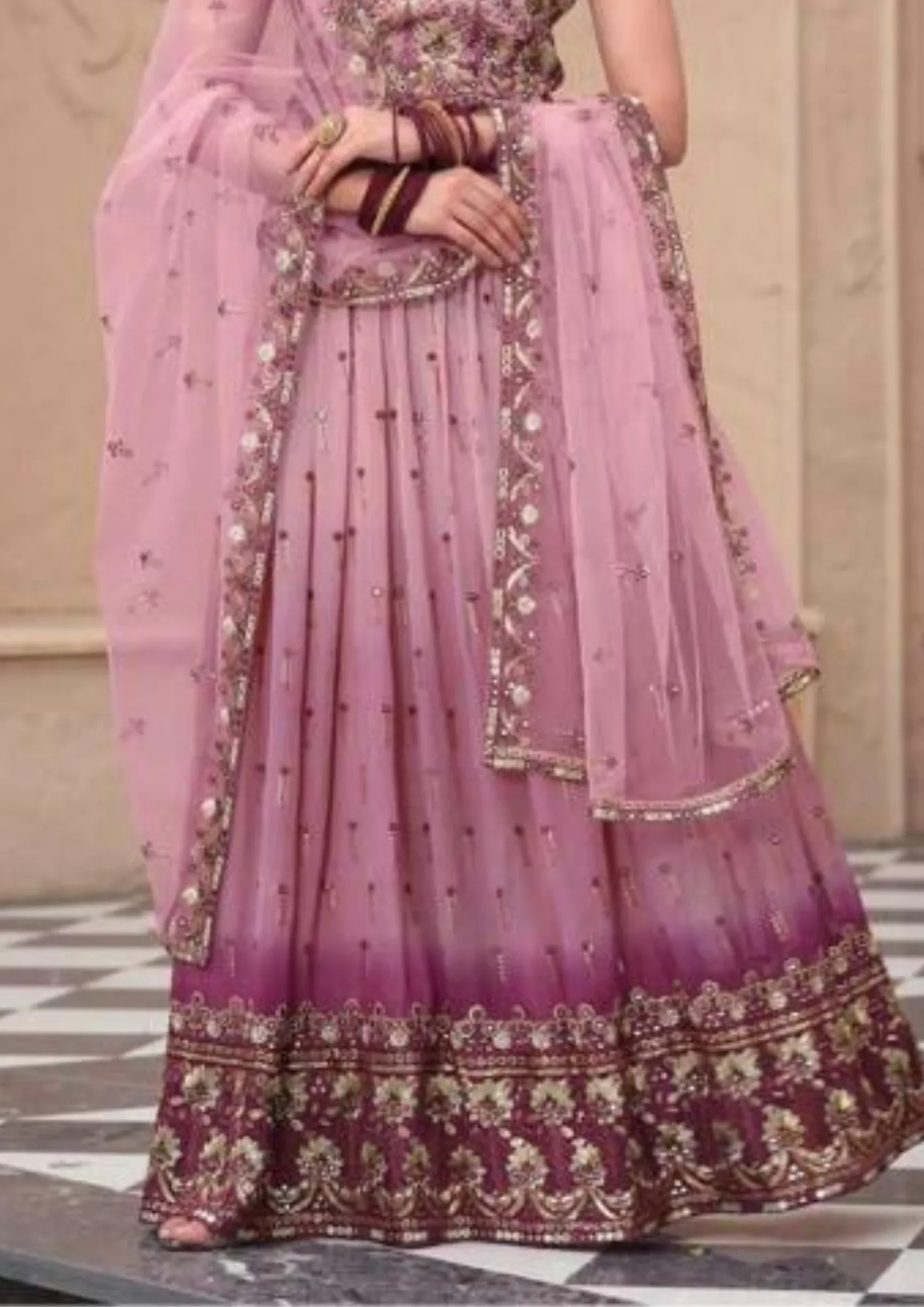 Attractive Purple Color Embroidered Designer Lehenga Choli With Dupatta