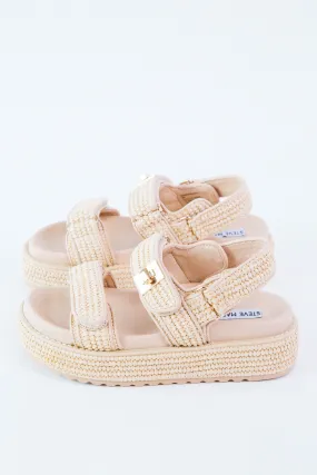 Big Mona Platform Sandal, Natural Raffia | Steve Madden