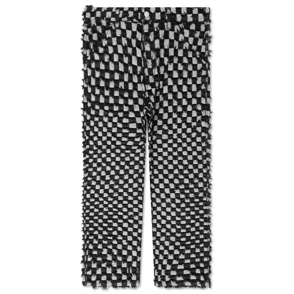 Curfew Checker Work Pants - Black