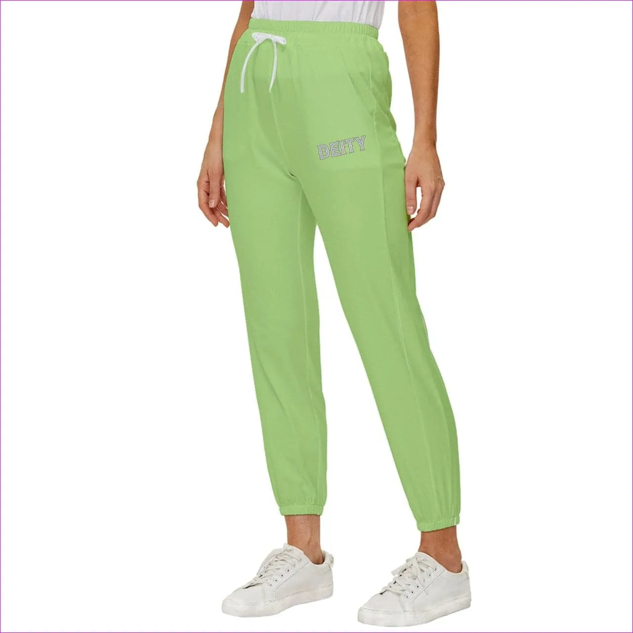 Deity Cropped Drawstring Pants - Green