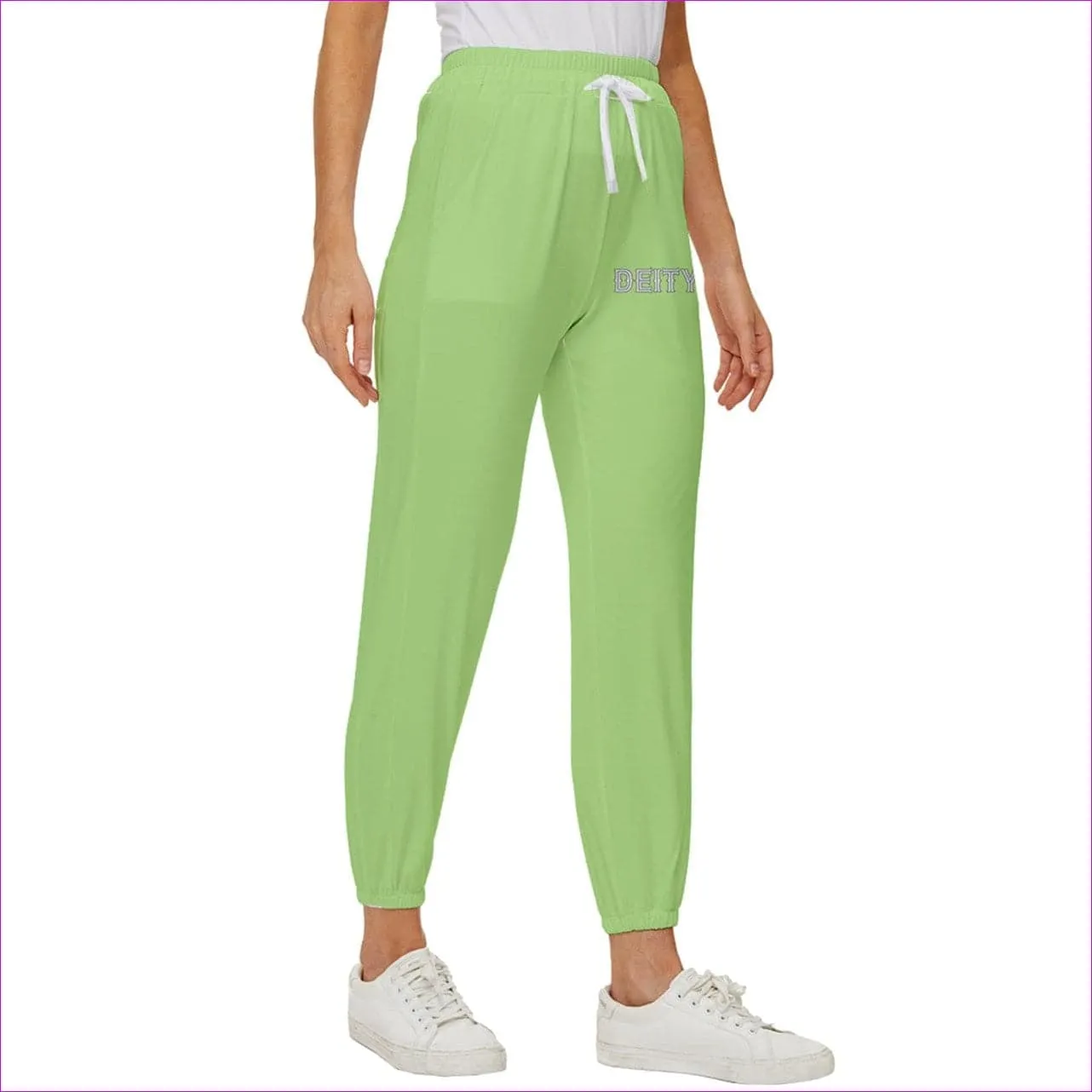 Deity Cropped Drawstring Pants - Green