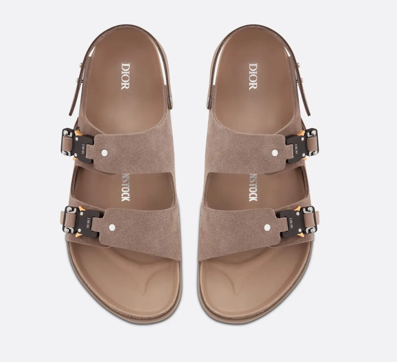 DIOR BY BIRKENSTOCK MILANO SANDAL BROWN NUBUCK CALFSKIN