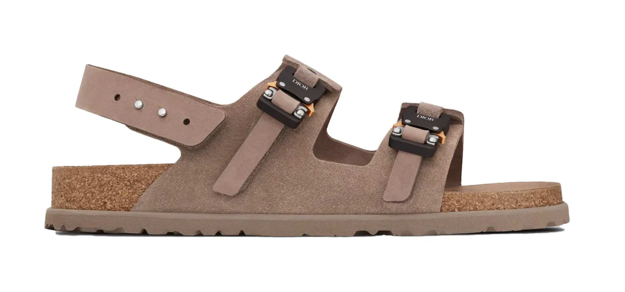 DIOR BY BIRKENSTOCK MILANO SANDAL BROWN NUBUCK CALFSKIN