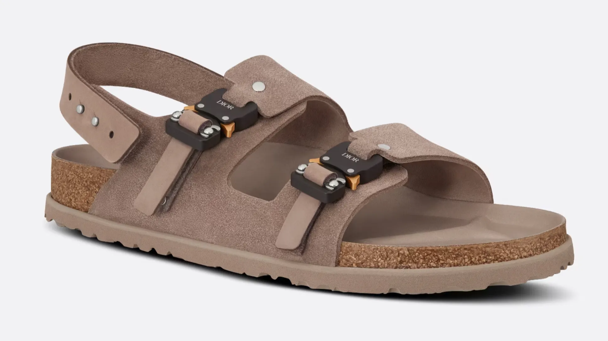 DIOR BY BIRKENSTOCK MILANO SANDAL BROWN NUBUCK CALFSKIN