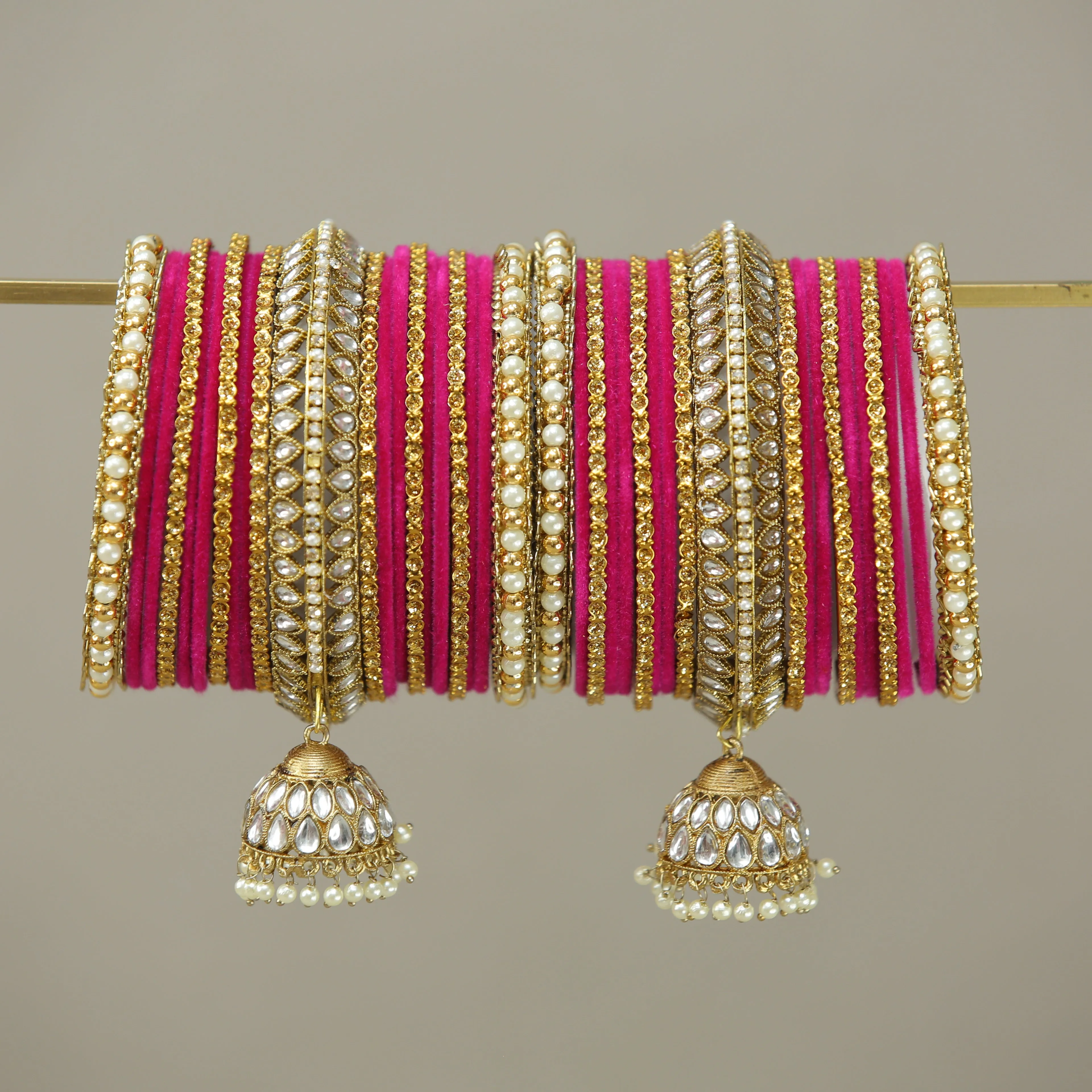 Eesha Velvet Stone Bangles