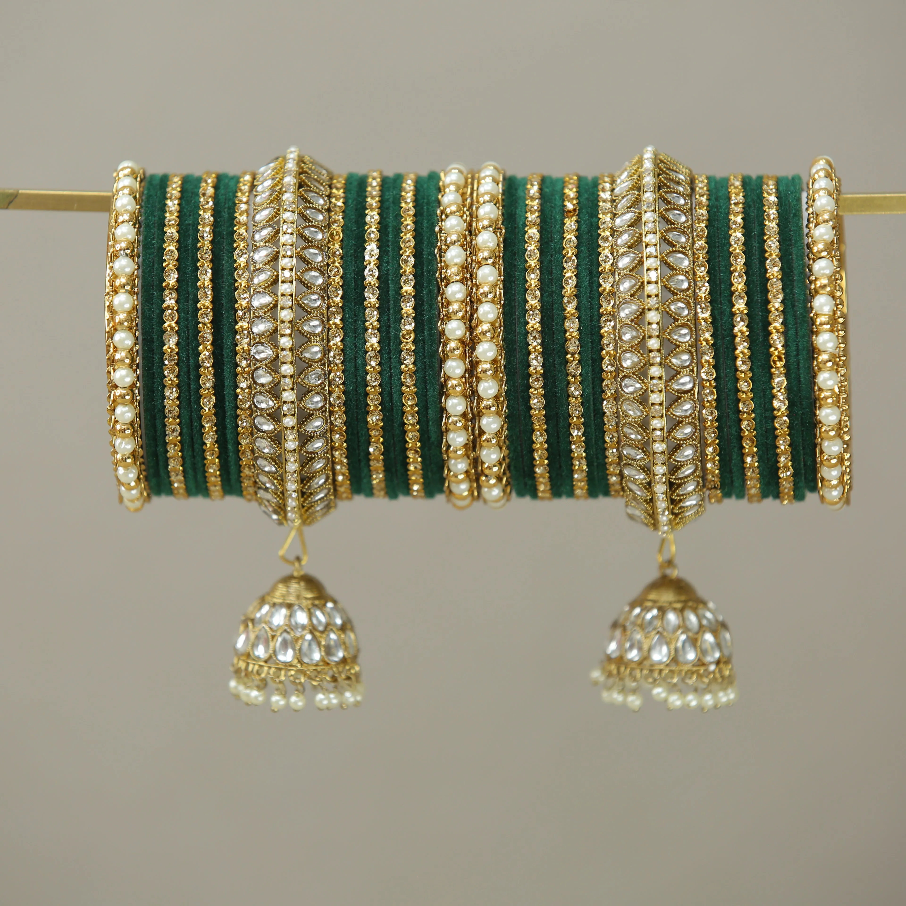 Eesha Velvet Stone Bangles