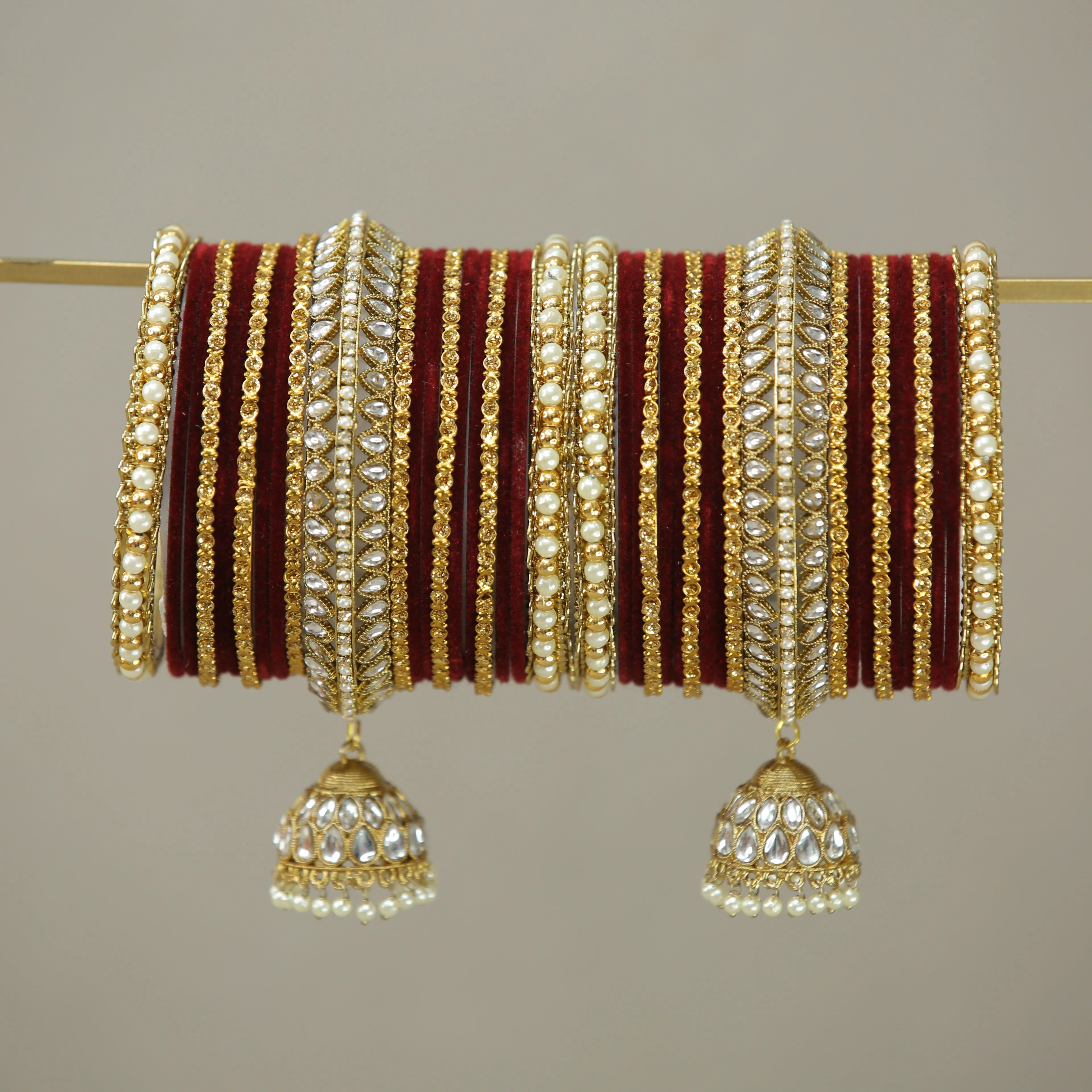 Eesha Velvet Stone Bangles