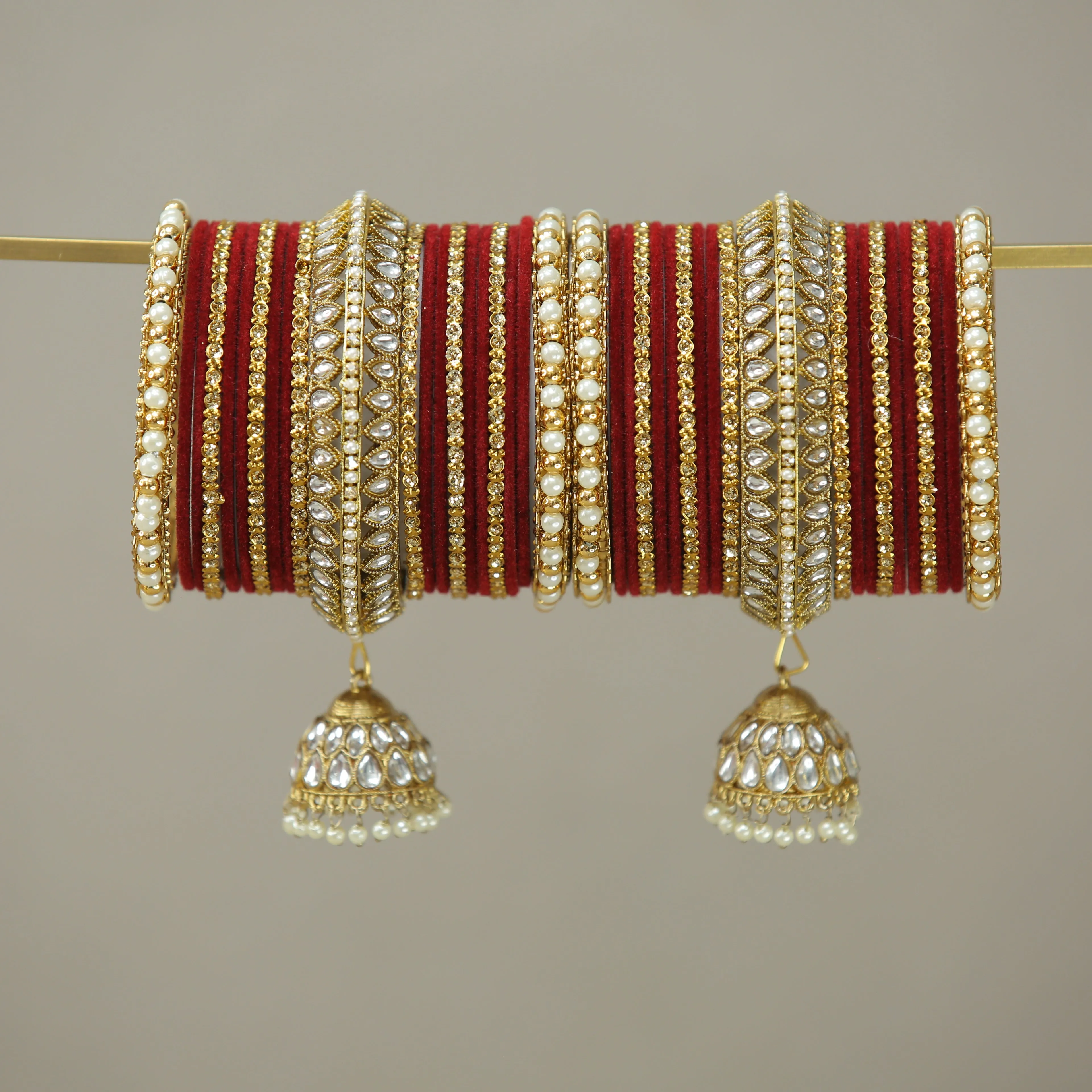 Eesha Velvet Stone Bangles