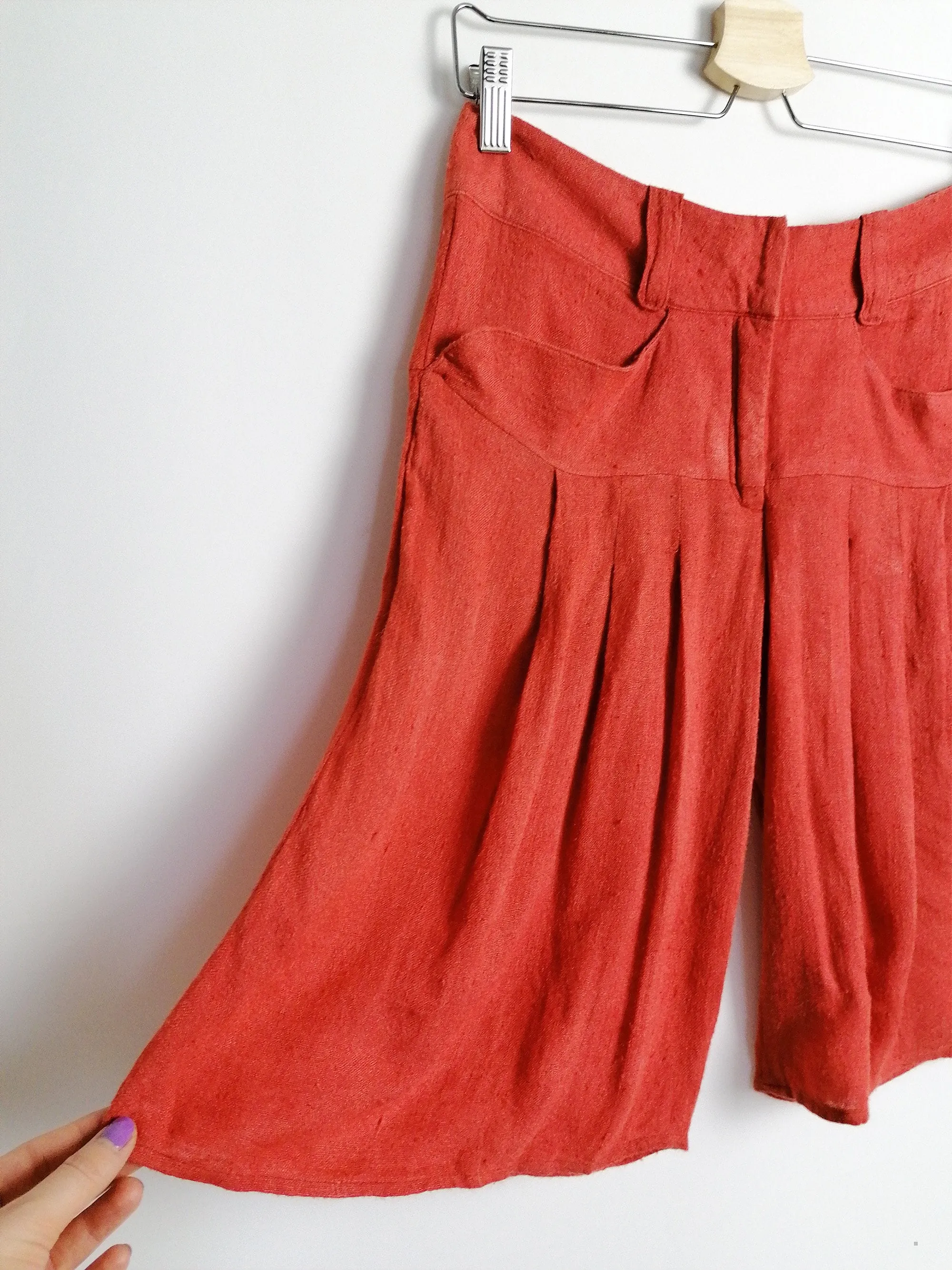 FIN OSLO Wild Silk Burnt Sienna Culottes