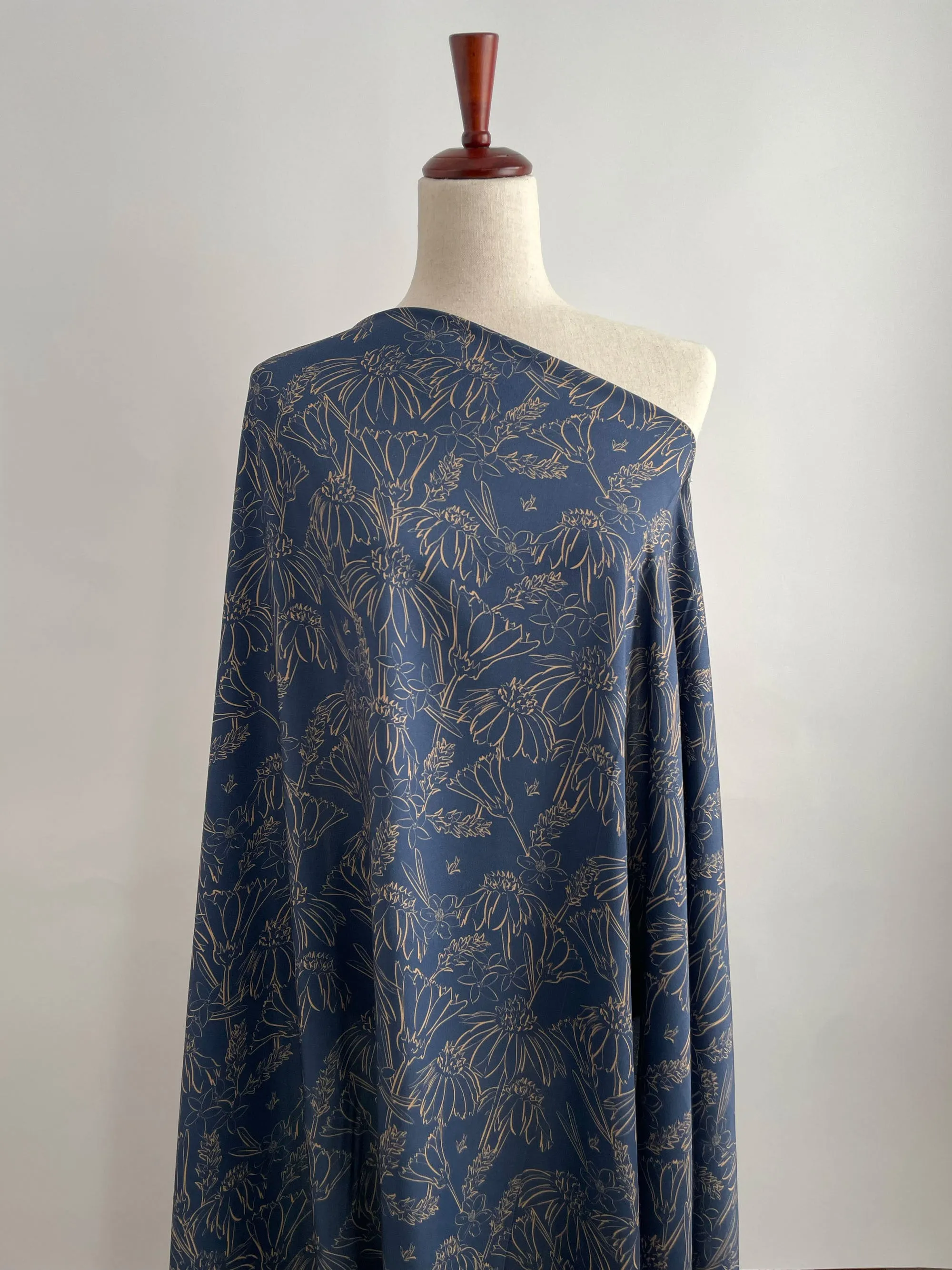 Floral Ecovero Rayon Challis in Healing Wonders