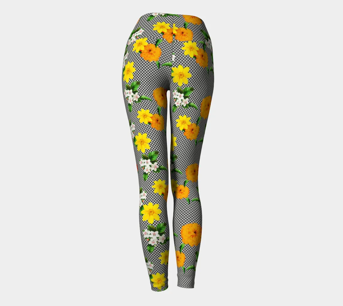 Floral Matrix Yoga Leggings