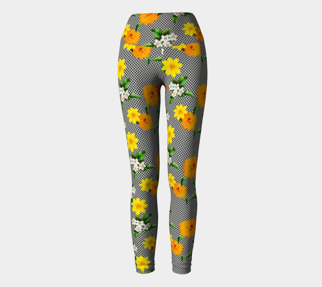 Floral Matrix Yoga Leggings