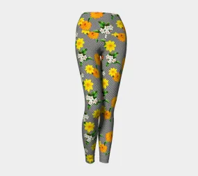 Floral Matrix Yoga Leggings