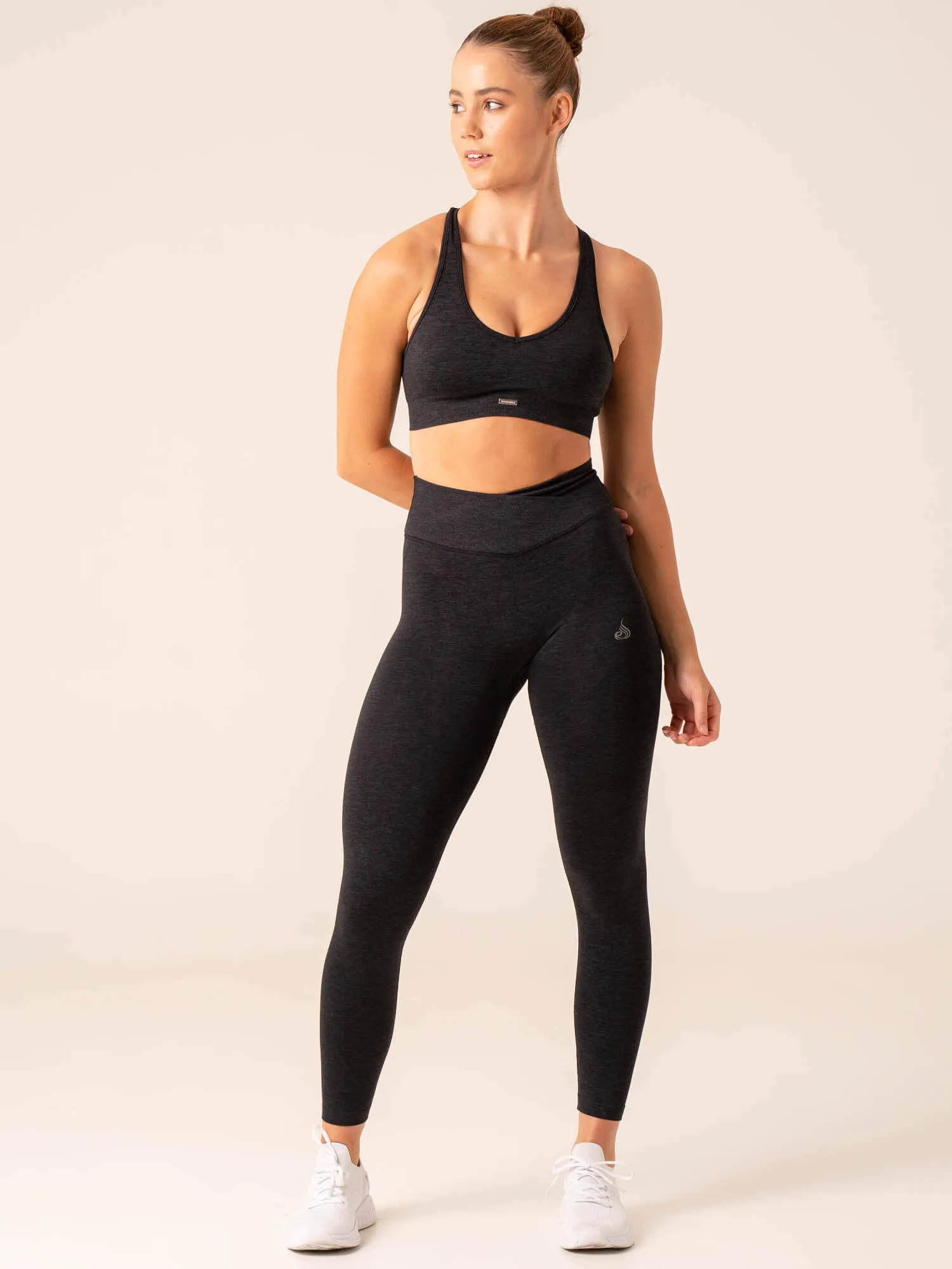 Focus Scrunch Seamless Leggings - Black Marl