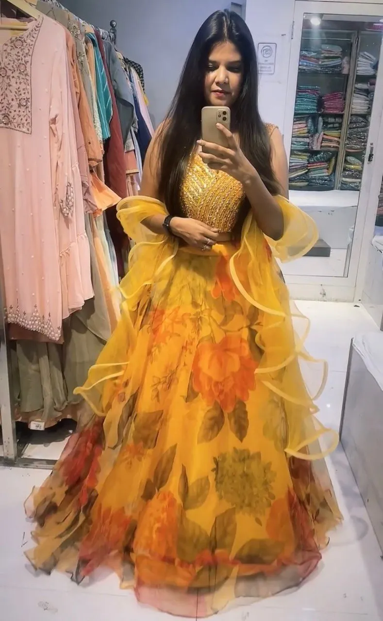 Fully Stitched Yellow Haldi Lehenga -SSS001YHL