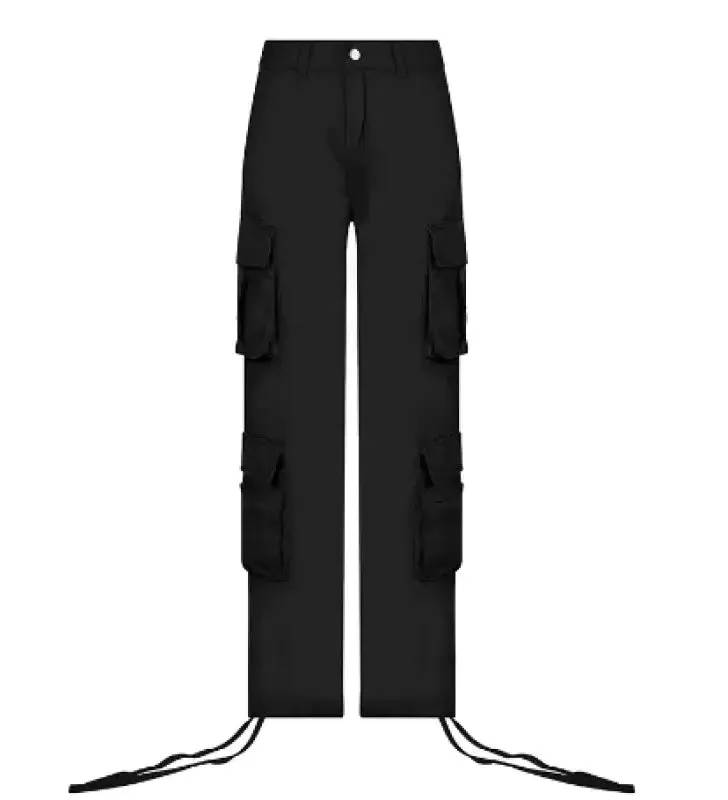 Get Ready to Rock in Our Cargo Solid Baggy Pants!