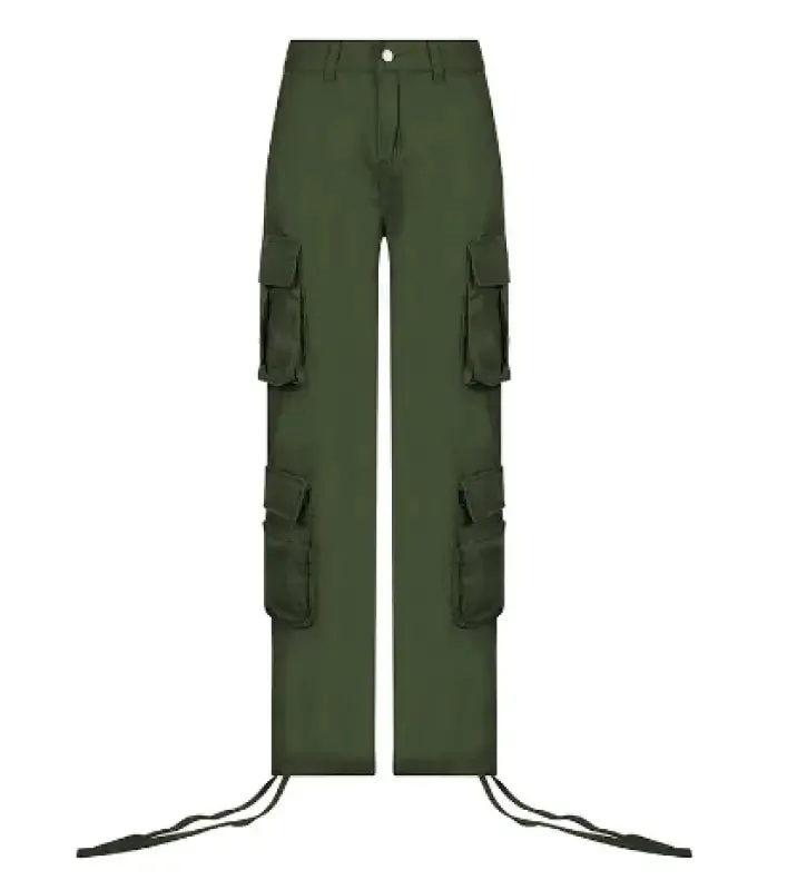 Get Ready to Rock in Our Cargo Solid Baggy Pants!