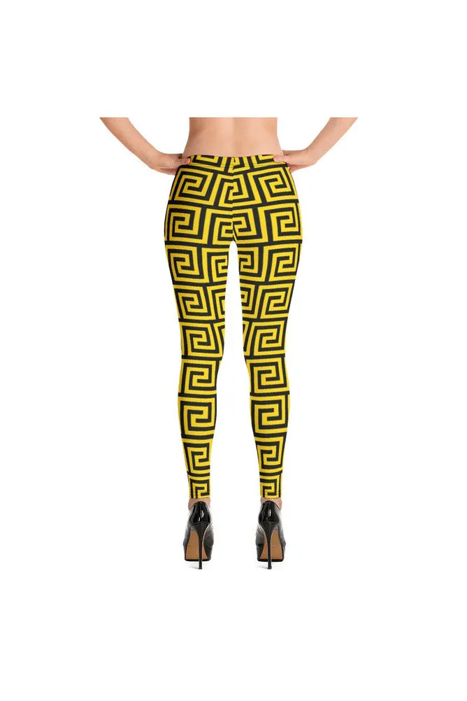 Gold Greek Key Leggings