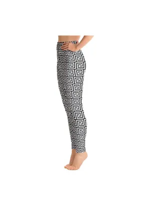 Greek Key Yoga Leggings