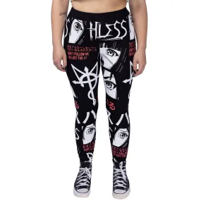 I'M LOST LEGGINGS - BLACK/WHITE/RED