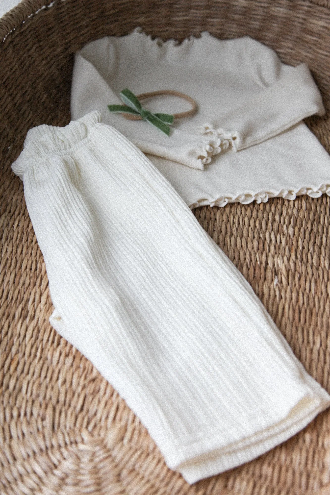 Ivory Pleated Culotte Trousers