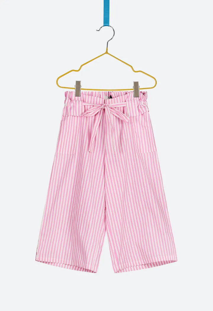 High Waist Striped Culottes