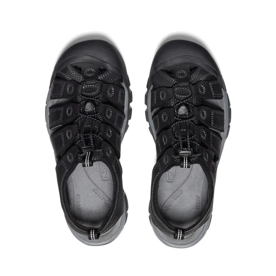 Men's Newport Leather Sandal  |  Black/Steel Grey